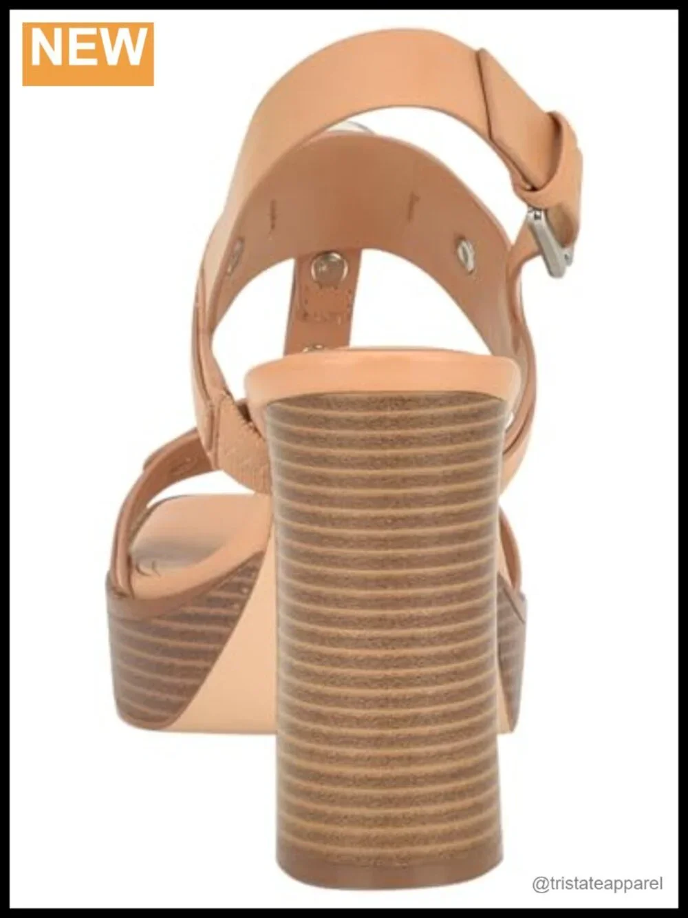 Nine West Opell Slingback Heeled Sandals Square Toe Buckle Embellished